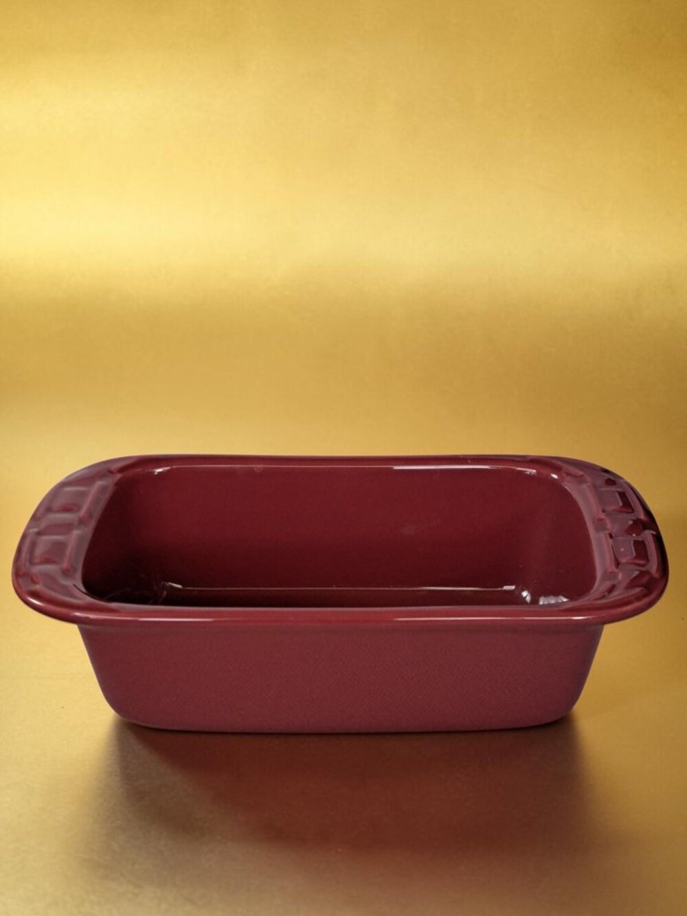 LONGABERGER POTTERY WOVEN TRADITIONS PAPRIKA LOAF BAKING DISH 8" X 4"